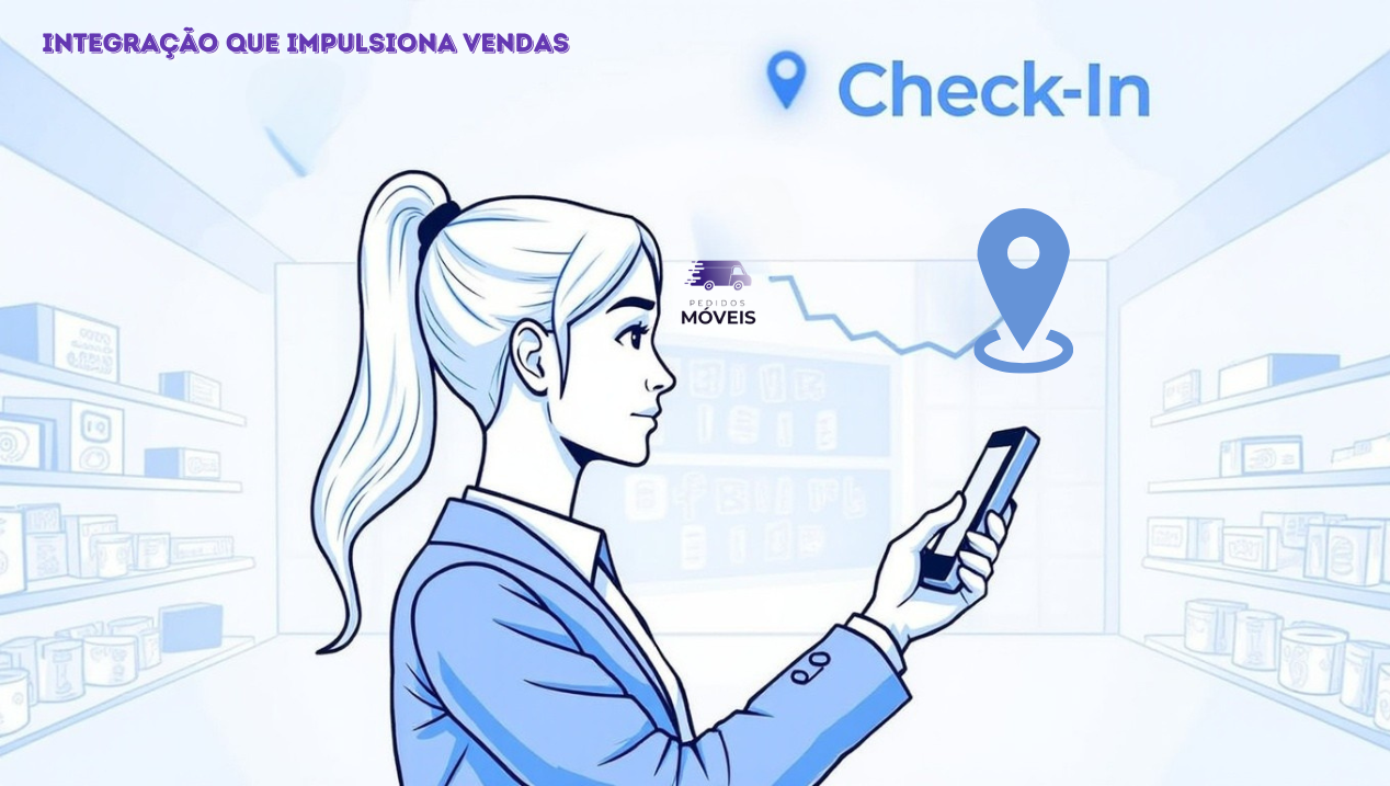 Qual a importância de se ter um sistema de checkin para um app de força de vendas?